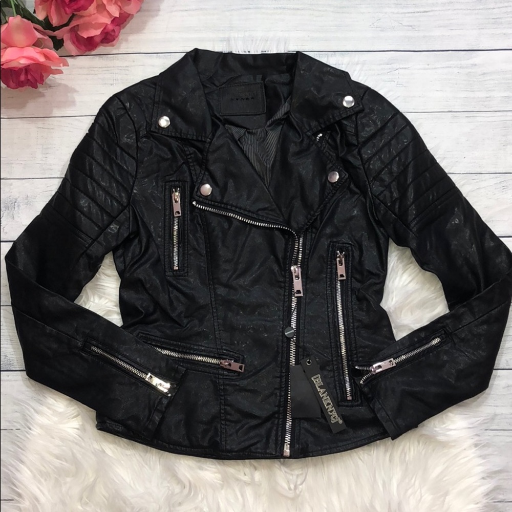 NWT BlankNYC Quilted Faux Leather Moto Jacket - Picture 2 of 8
